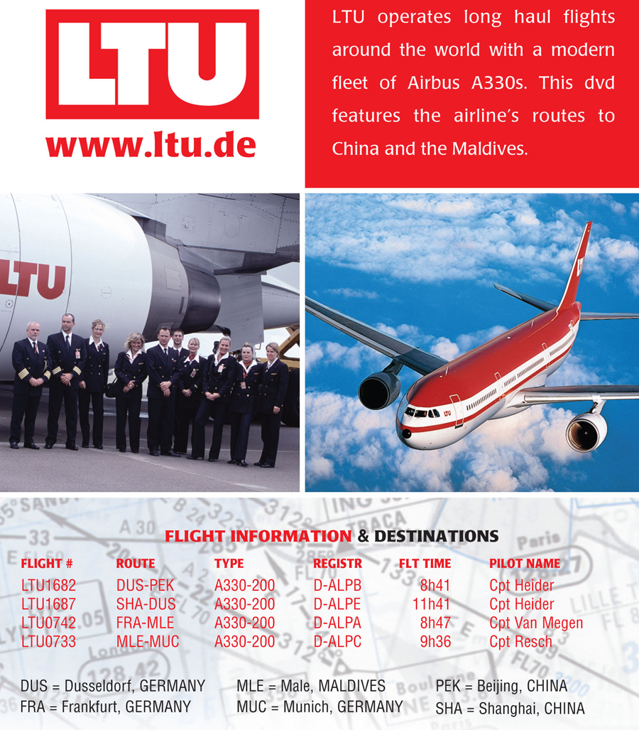 LTU International Airways Airbus A330 Safety Card Neu Selten Top